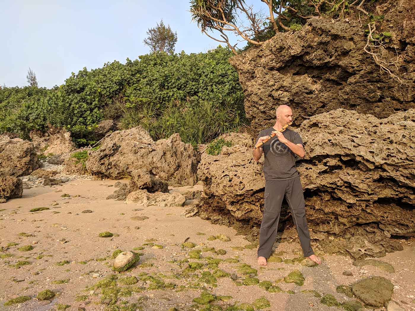 Taiwan Kenting Beach Bansuri Kerry Kriger