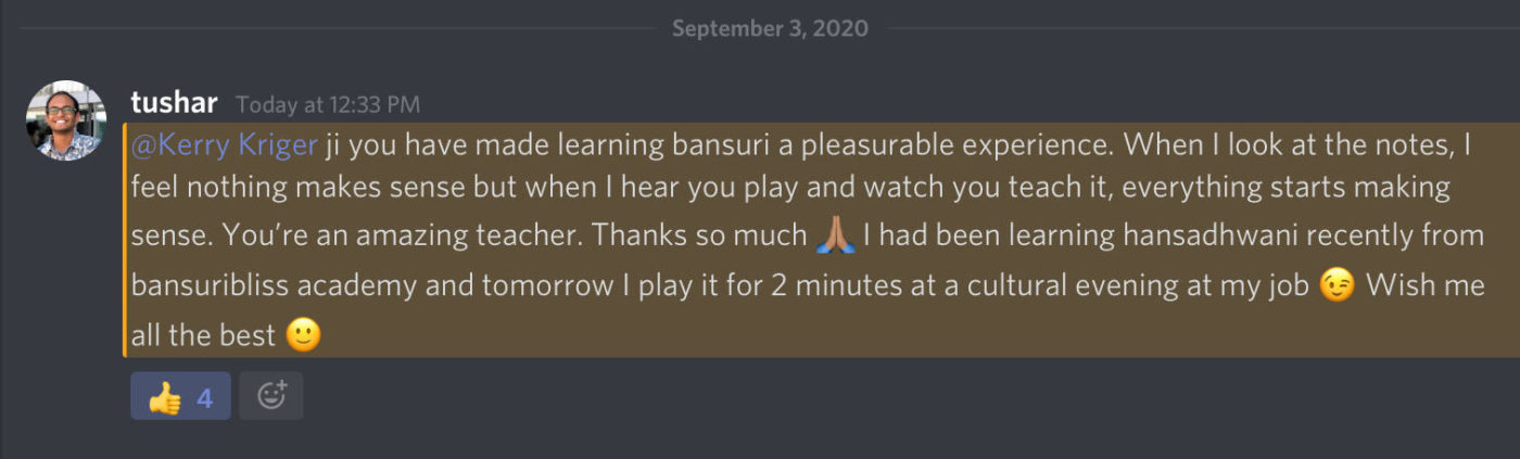 Hansadhwani Testimonial Tushar Bansuri