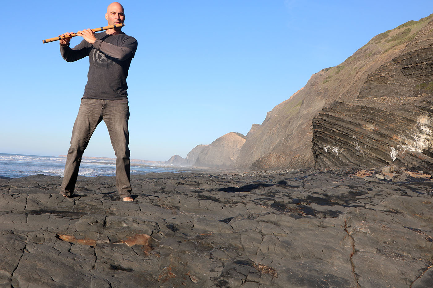 Kerry Kriger Bansuri Portugal Beach