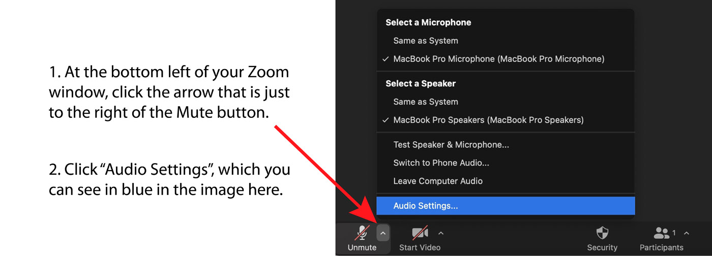 Zoom Audio Configurations - Musicians Desktop Laptop Instructions 1